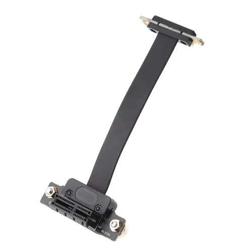 Удлинитель PCI E 1X, двойной 90 адаптер, магнитная подушка, LED индикация, для 1U/2U корпусов