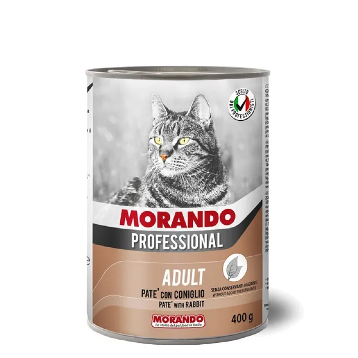 Morando Professional Консервированный корм для кошек паштет с кроликом, 400г  #1