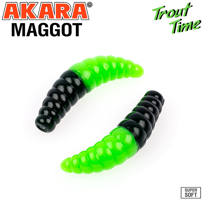 Силиконовая приманка Akara Trout Time MAGGOT 1,6 Tu-Frutti 455 (10 шт.)