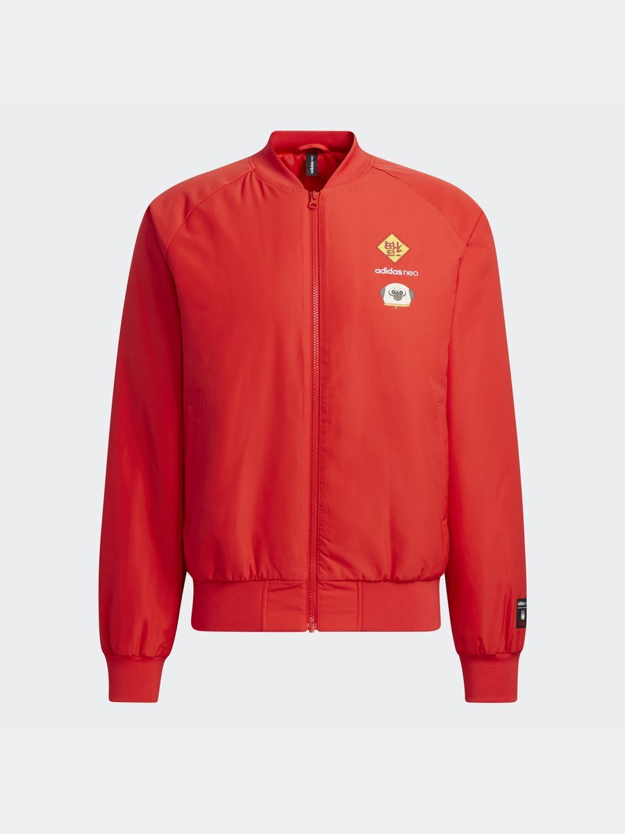 きなこ Куртка Мужской adidas красный Полиэстер, размер 44, 46