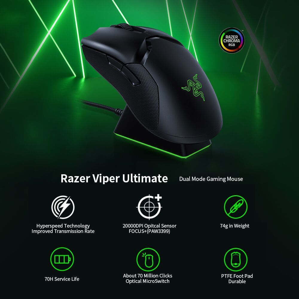 Мышь razer viper беспроводная. Игровая мышь Razer Viper Ultimate. Беспроводная мышь Razer Viper Ultimate. Razer Viper Ultimate & Mouse Dock. Мышки рейзер Вайпер беспроводная.