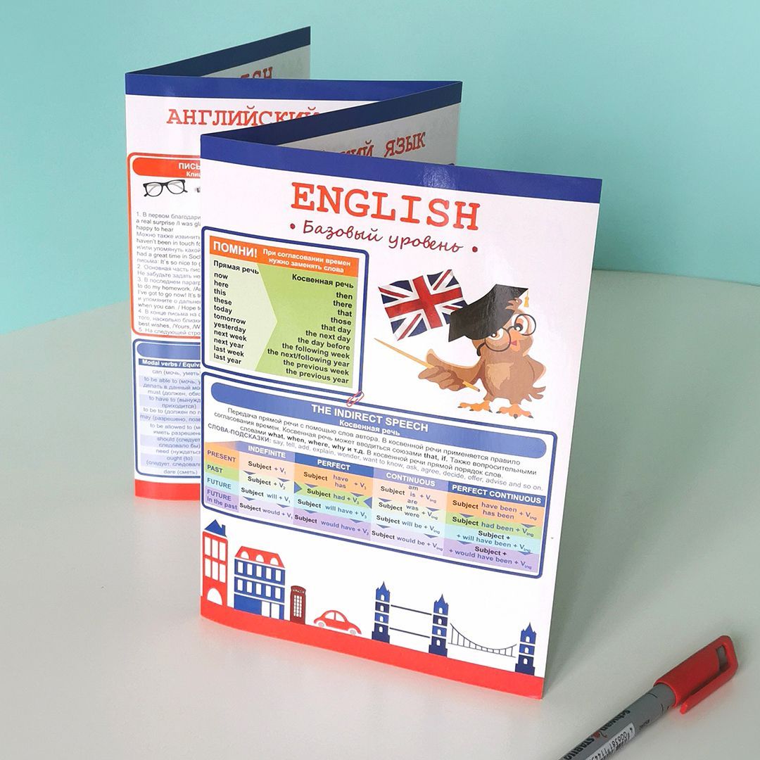 Обучающий буклет английский язык базовый уровень (5-9 класс) для ...