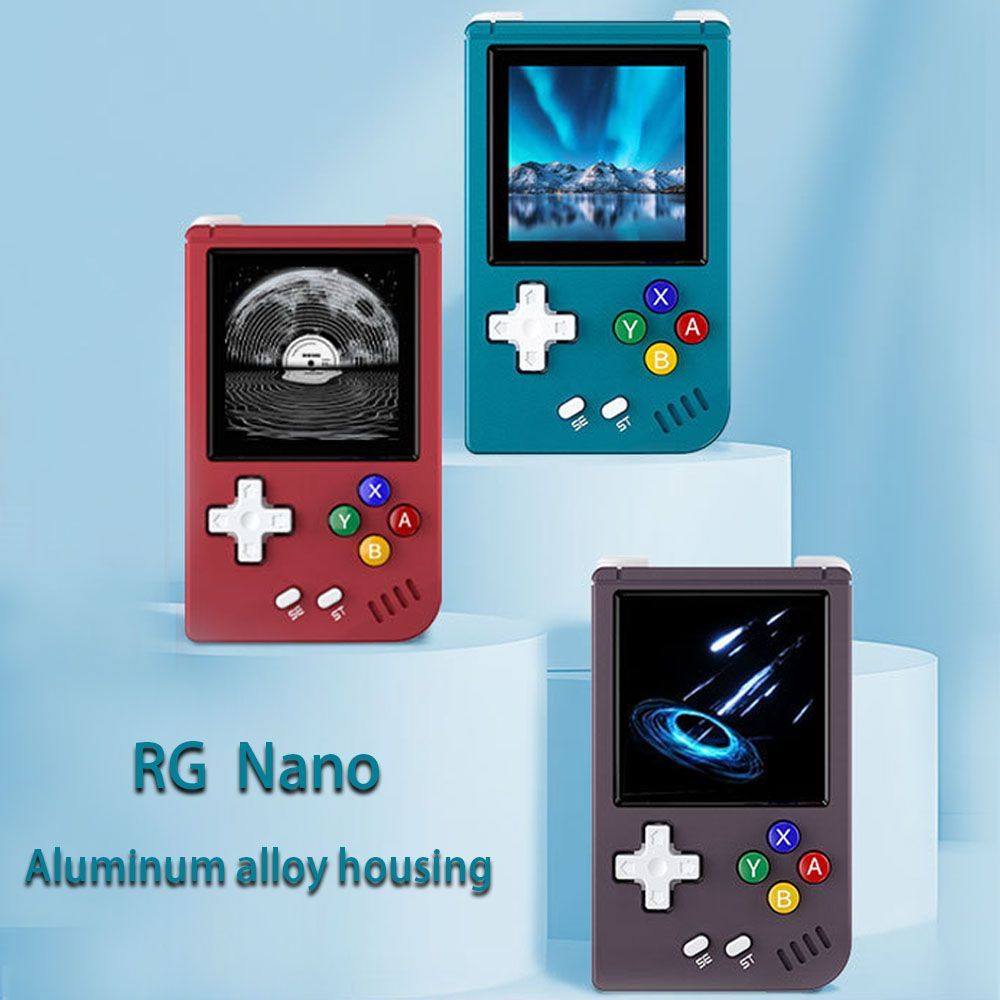 RG Nano Mini Retro Handheld Game Console Система Linux 1,54-дюймовый  IPS-экран Встроенный 5405 классических игр Батарея 1050 мАч Hi-Fi динамик