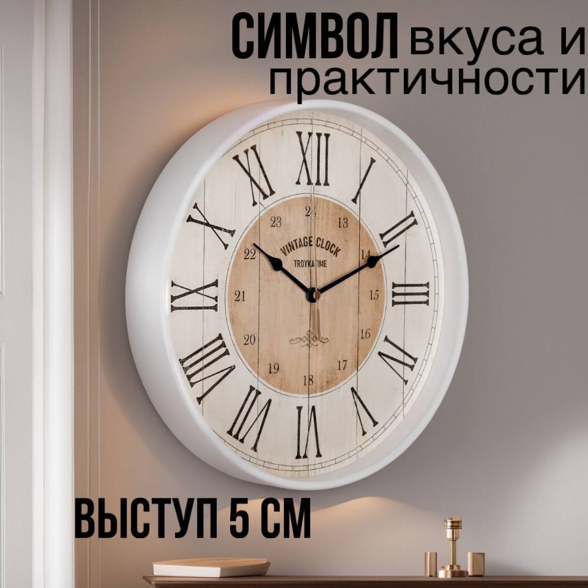 Часы настенные "Лофт" с бесшумным механизмом и изящным белым корпусом, настенные часы,30.5 см диаметр, часы интерьерные настенные - купить по низкой цене в интернет-магазине OZON (943430839)