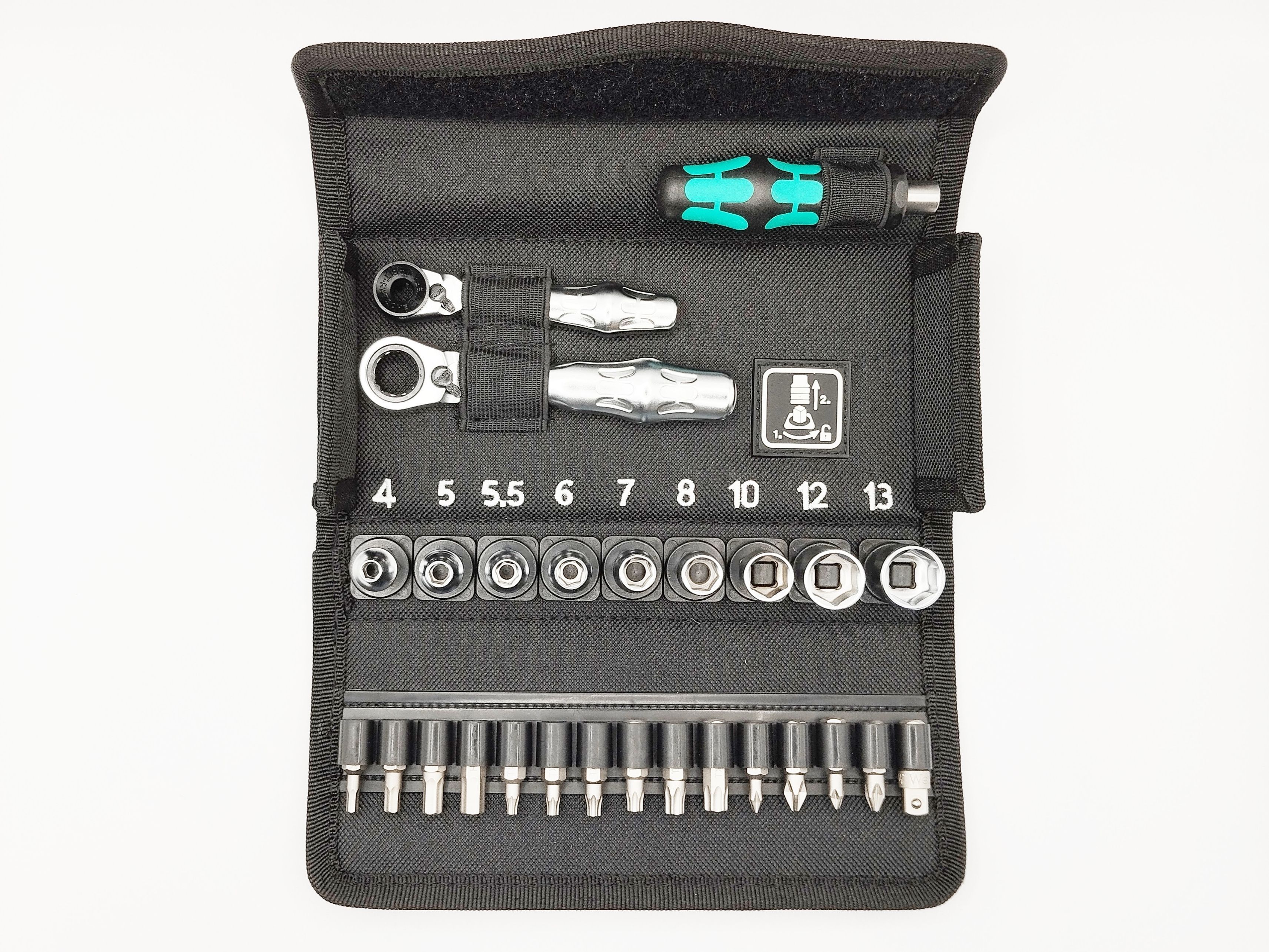 Набор инструментов с битами и торцевыми головками WERA Kraftform