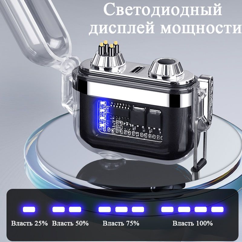 электронная зажигалка, Прозрачная зажигалка с двойной дугой, Быстрая ...