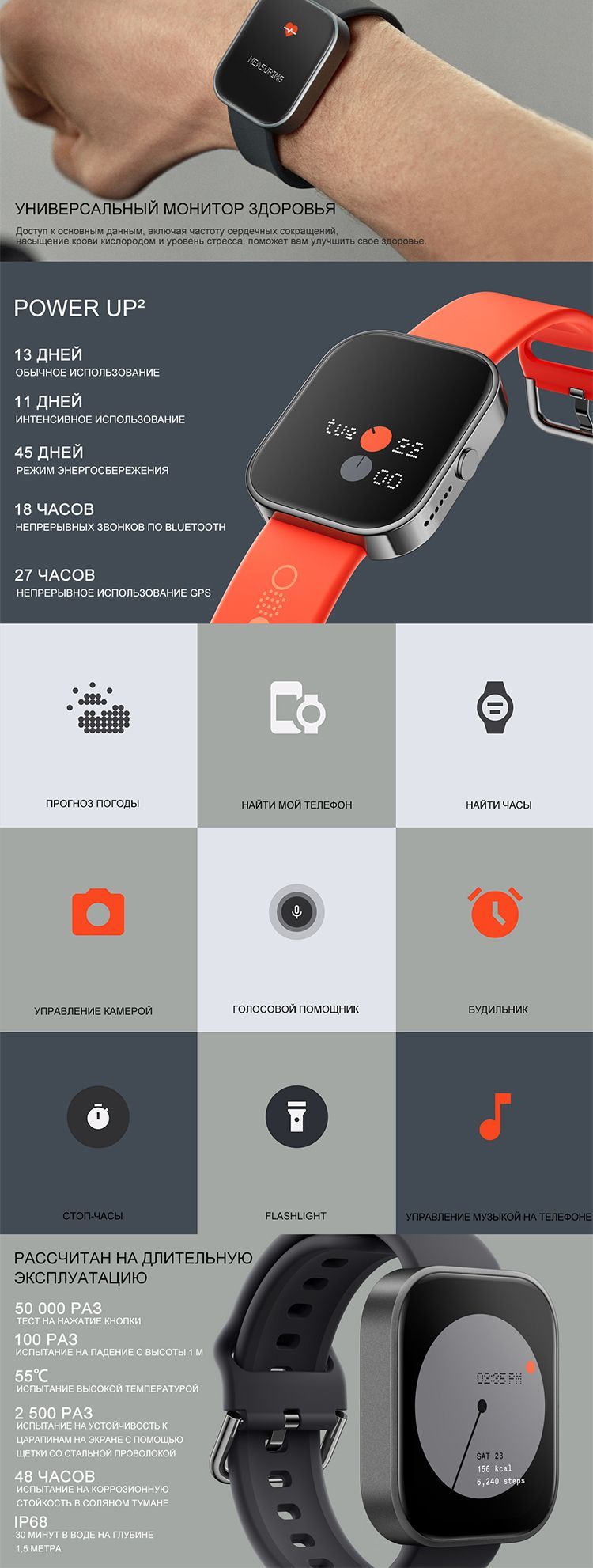 Купить смарт-часы Nothing CMF Watch Pro, экран 1.96