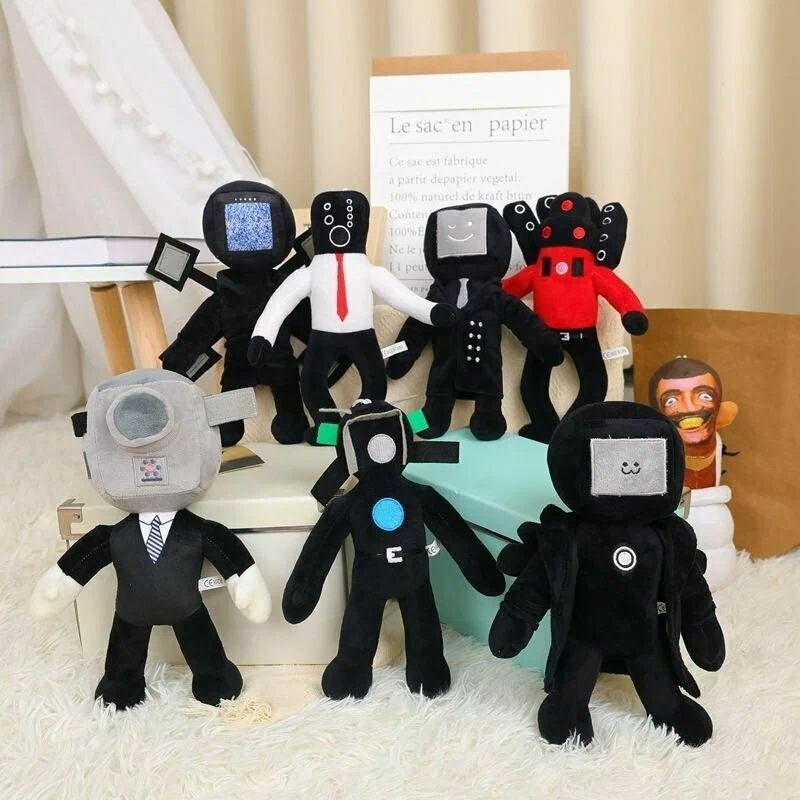 Мягкая игрушка Скибиди туалет Камера Мен Skibidi toilet Camera Man, 28 ...