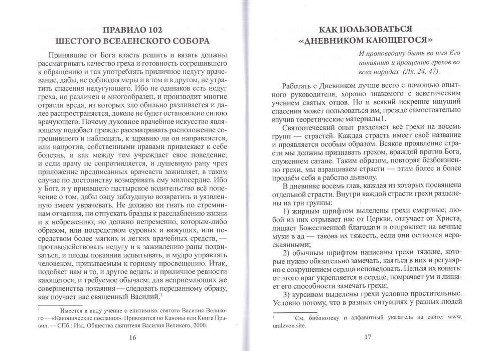 Дневник кающегося. Перечень смертных грехов и страстей | Diary of a Penitent: A List of Mortal Sins and Passions - Ozon image 1