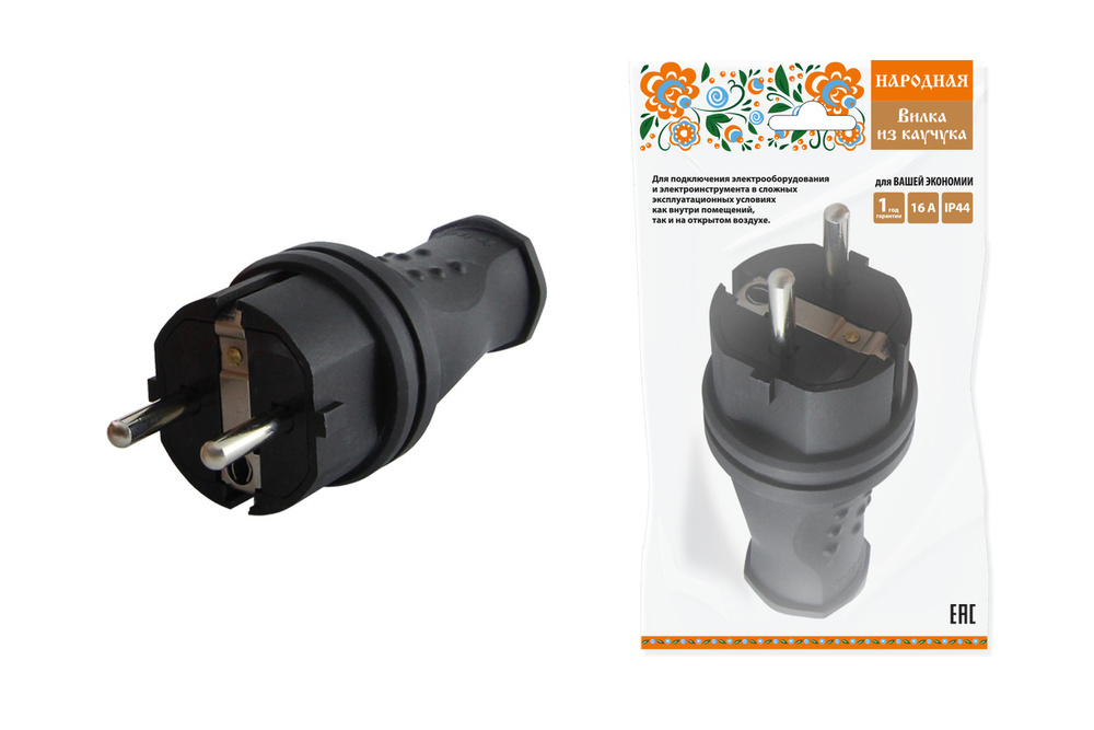 Вилка TDM Electric 2Р+РЕ 16А 250В IP44 (SQ0612-0031) - купить с ...