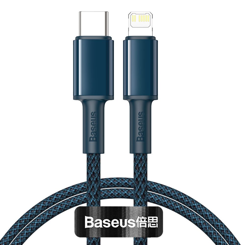 Кабель Apple Lightning, USB Type-C Baseus High Density Braided_USB  Type-C_Apple Lightning - купить по низкой цене в интернет-магазине OZON  (227155785)