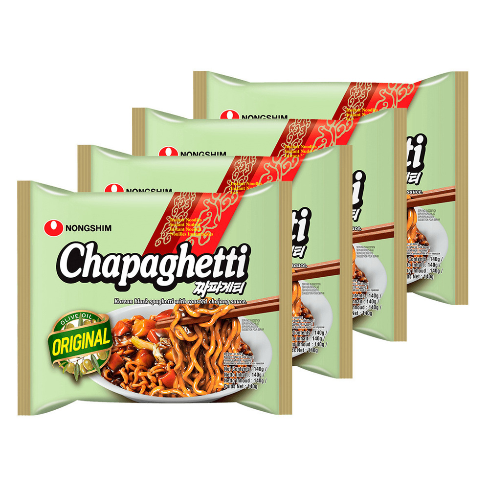 Лапша быстрого приготовления Чапагетти Nongshim, пачка 140 г х 4 шт  #1