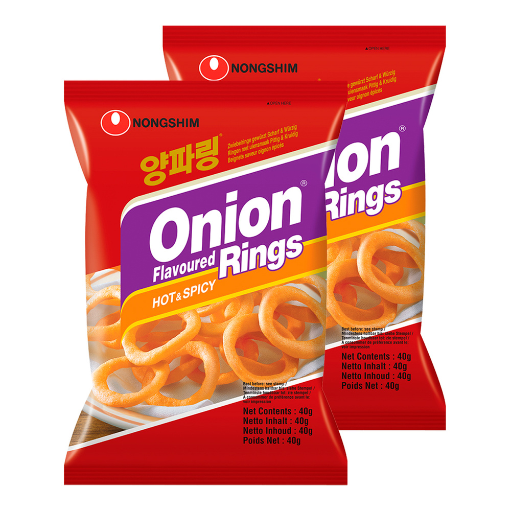 Чипсы луковые кольца с перцем Nongshim, 40 г x 2 шт - купить с ...