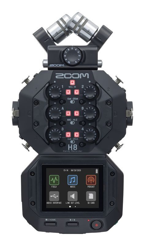 Zoom H8 - Ручной рекордер, 12 дорожек, сменные микрофоны, цветной сенсорный дисплей, XY-стереомикрофон #1