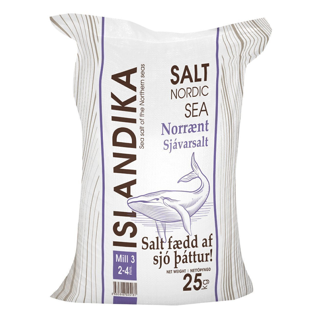 ISLANDIKA (Исландика) соль морская натуральная 25 кг, пищевая, премиум, помол 3 (2-4 мм), органик  #1