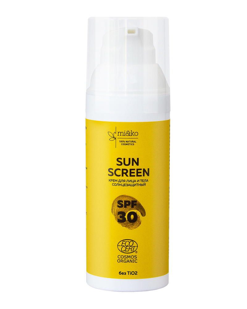 Солнцезащитный крем для лица и тела МиКо Sun Screen SPF 30 COSMOS ...