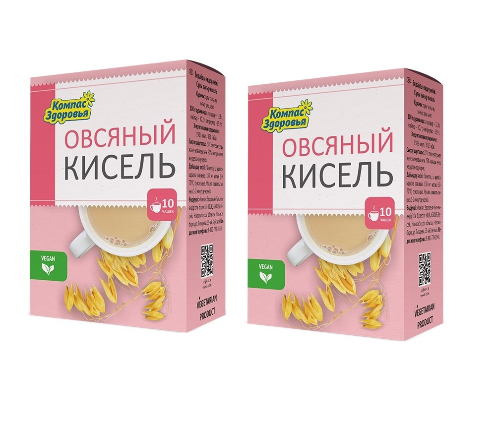 Кисель овсяно-льняной Овсяный Компас здоровья 2 шт 150г - купить с ...