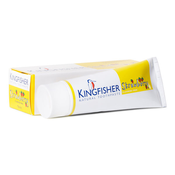 Kingfisher Натуральная зубная паста без фтора Клубника детская 75 мл #1