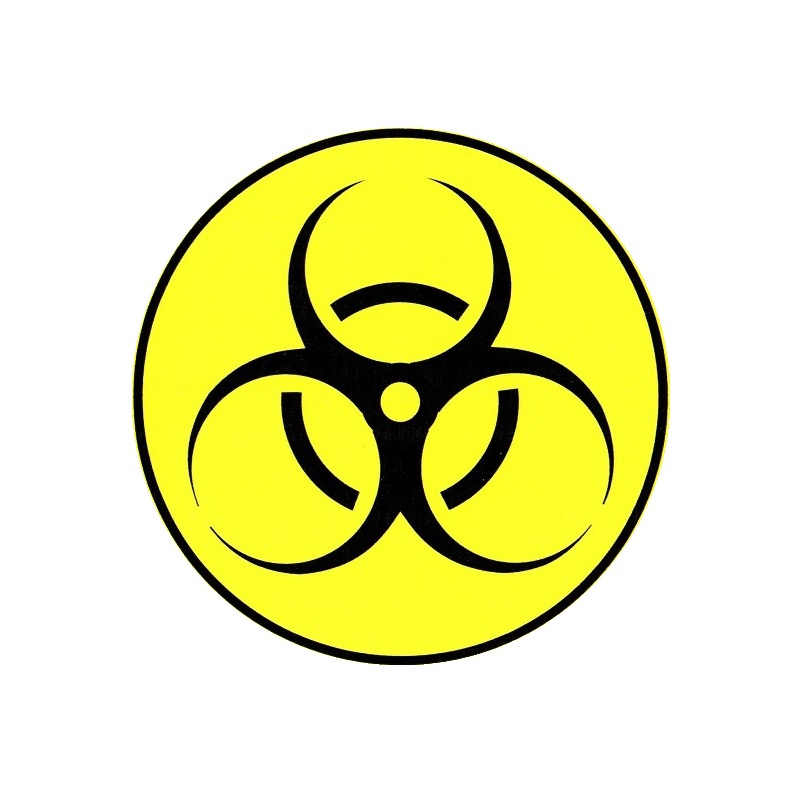 Наклейка MASHINOKOM "Бактерия" виниловая, размер 12*12 см #1
