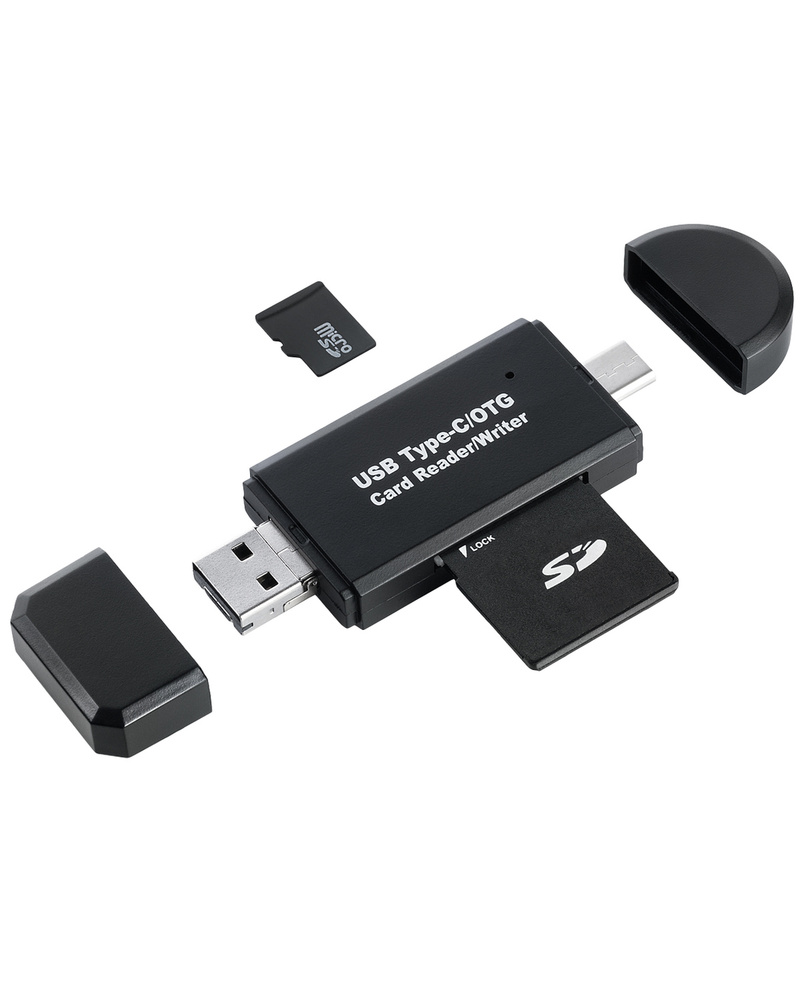 Картридер USB/MicroUSB/Type-C/SD/MicroSD - купить с доставкой по выгодным  ценам в интернет-магазине OZON (268652191)