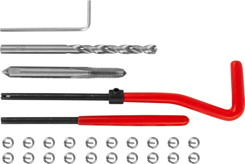 Набор для восстановления резьбы M5x0.8, 25 предметов Thorvik TRIS508  #1