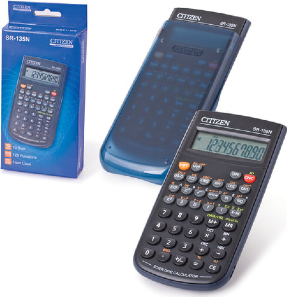 Калькулятор инженерный CITIZEN SR-135N (154х84 мм), 128 функций, 8+2 ...