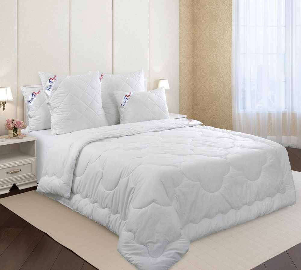 Текс-Дизайн Одеяло 1,5 спальный 200x200 см, Всесезонное, с наполнителем Микроволокно, комплект из 1 шт #1