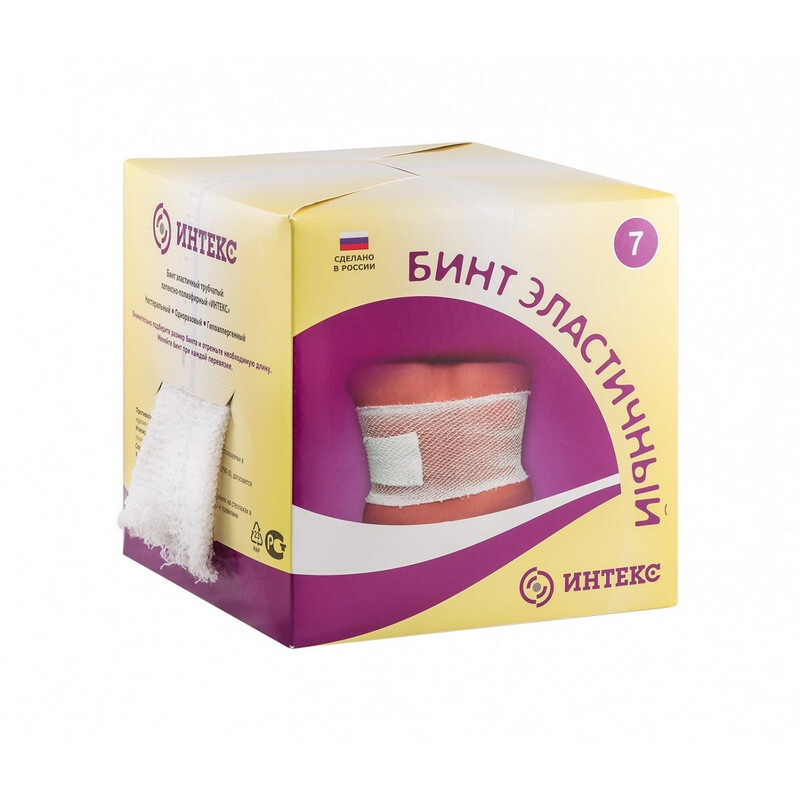 Бинт эластичный трубчатый Интекс, размер №7, 25 м - купить с доставкой ...