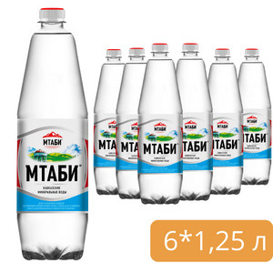 Вода Мтаби лечебно-столовая минеральная, 6 шт по 1,25 л (газированная)  #1