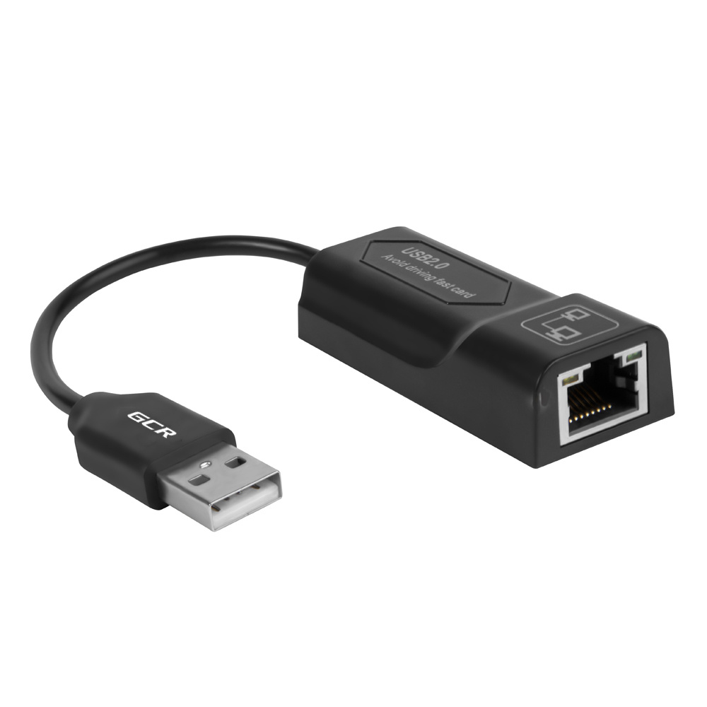 Сетевой адаптер GCR USB 2.0 на LAN RJ45 Ethernet Card конвертер .