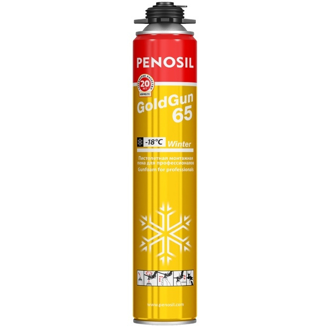 Пена монтажная Penosil GoldGun winter, до -18, 750 мл #1