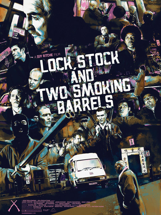 Постер Кино Карты деньги два ствола (Lock stock and two smoking barrels) (30х40 см) #1