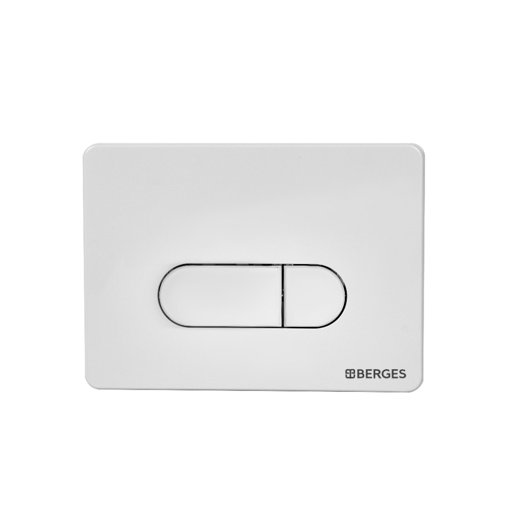 Кнопка смыва BERGES для инсталляции NOVUM D4 Soft Touch белая, арт. 040034  #1