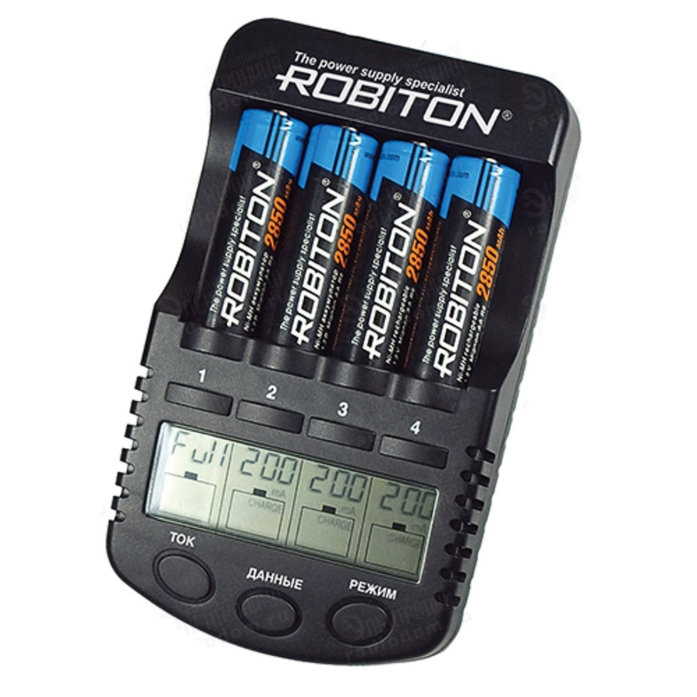 Зарядное устройство ROBITON ProCharger1000 LCD для Ni-Cd и Ni-MH AA/HR06 и  AAA/HR03 тестирование, тренировка, заряд, разряд