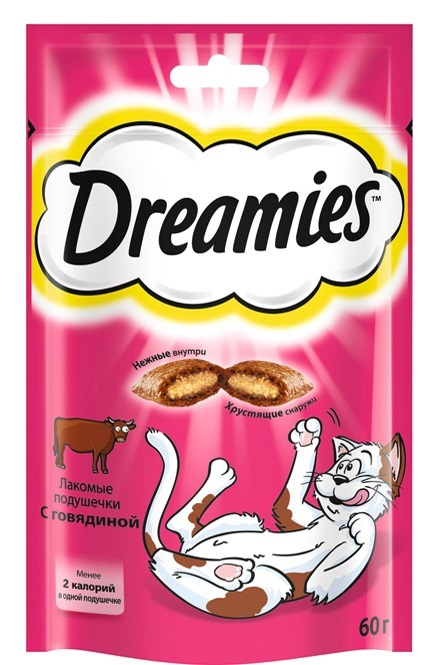 Dreamies лакомые подушечки с говядиной, 60 г #1