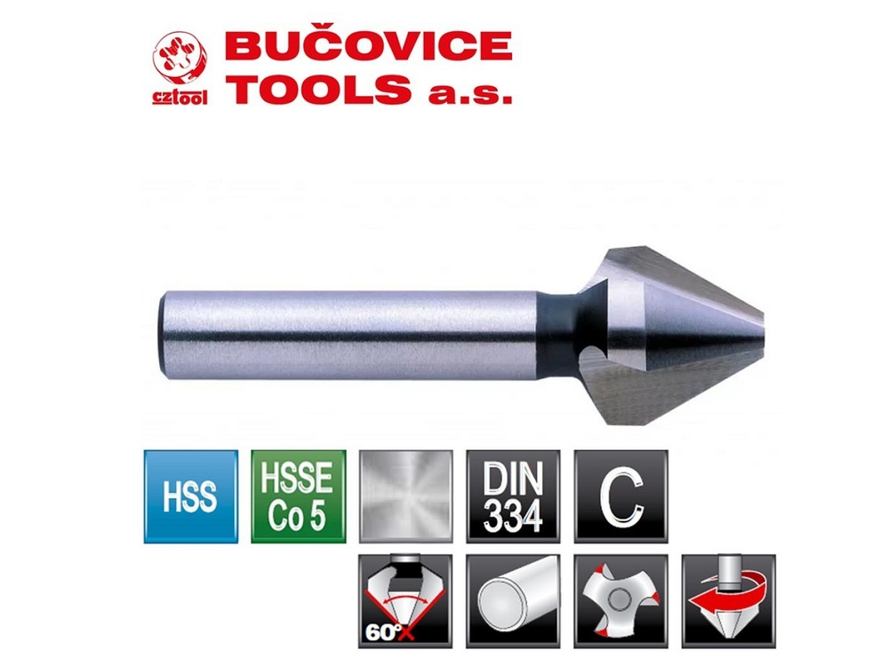 Зенковка ц/х 60гр 16,0мм HSS 3z DIN334C L63мм d10мм Bucovice(CzTool) 846160 (В) #1