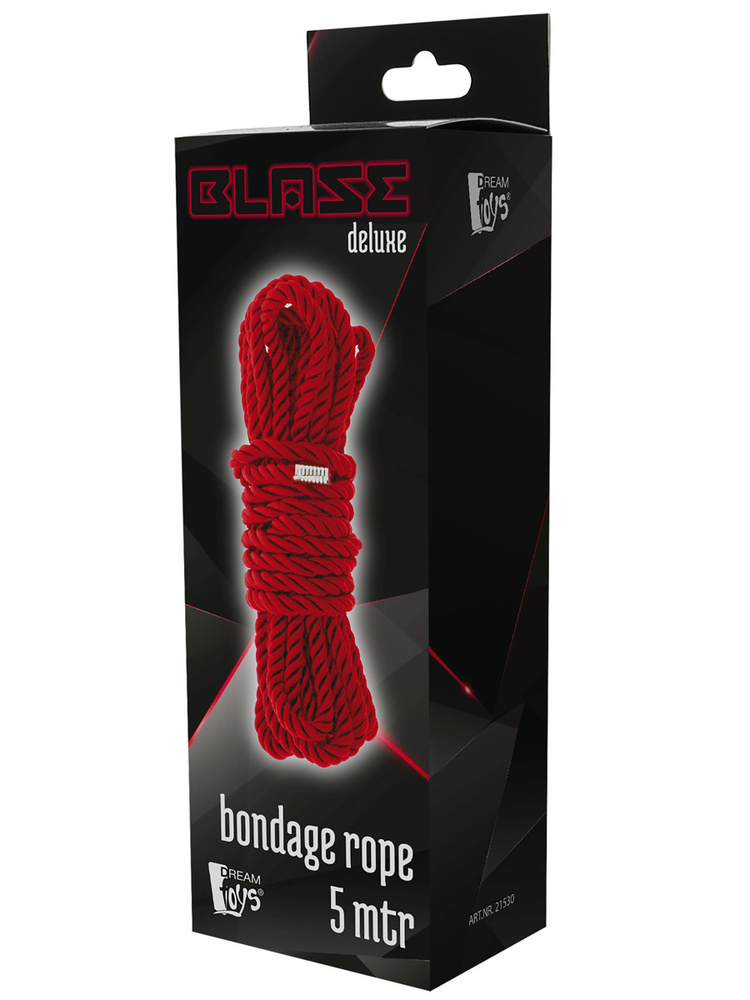 Красная БДСМ верёвка "BLAZE DELUXE BONDAGE ROPE" для связывания, бондажа, 5м.  #1