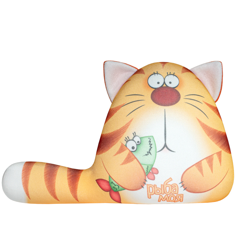 Штучки, к которым тянутся ручки/ Мягкая игрушка-антистресс Котик Хвостик, желтый #1