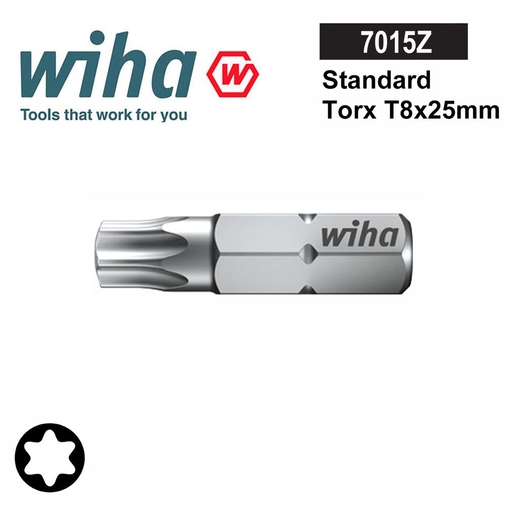 Бита Т 8x25мм TORX Standard Wiha 7015Z 01714 #1