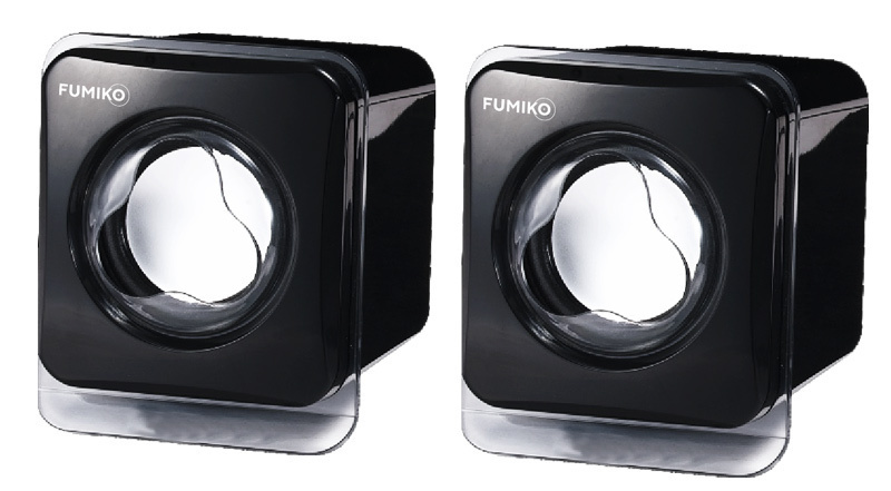 Колонки 2.0 FUMIKO DOMINO черные, 3 Вт, с питанием от USB - купить с ...