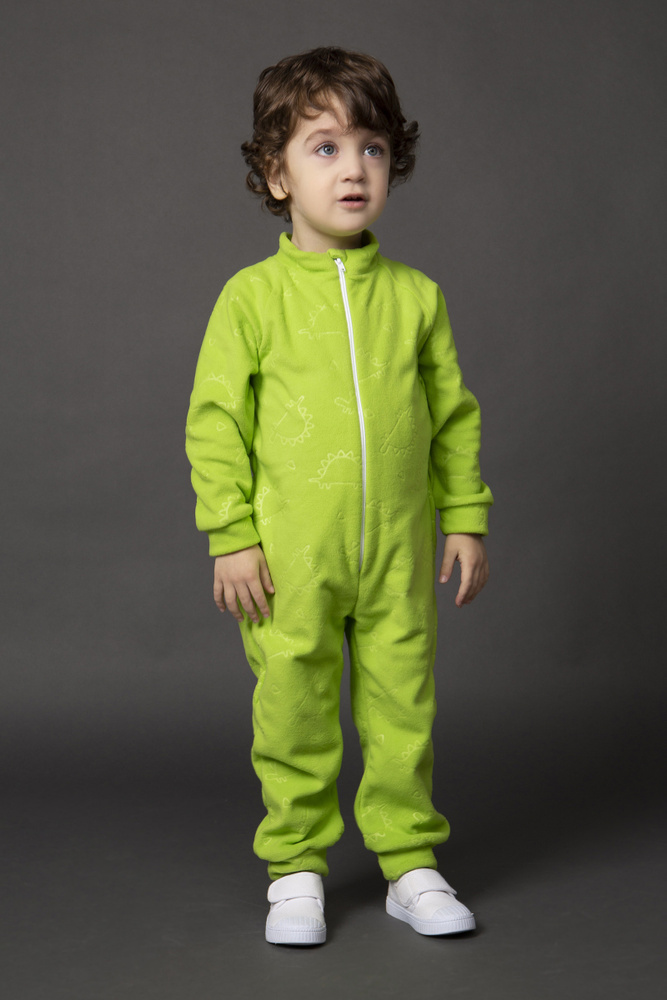 Комбинезон флисовый; поддева без карманов, воротник-стойка; для ...