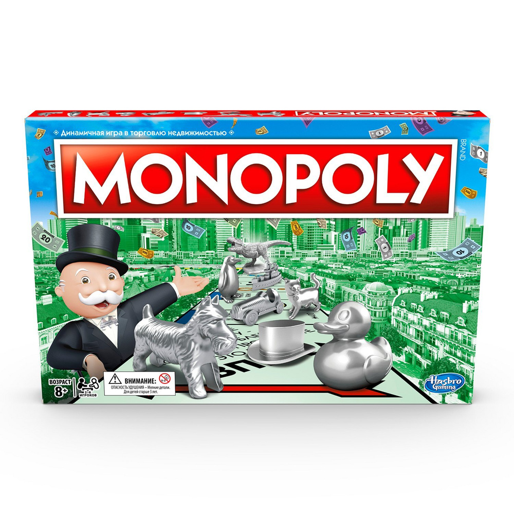 Настольная игра Monopoly Hasbro Монополия классическая, обновленная  (C1009121)