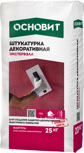 ОСНОВИТ Экстервэлл Шуба 2,0 штукатурка декоративная под окраску (25кг) / ОСНОВИТ Экстервэлл (Т-27) Шуба #1