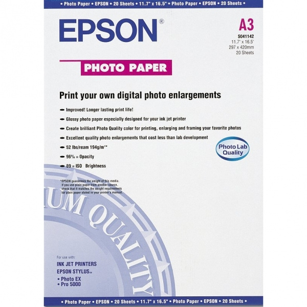 Epson Photo Paper - 20 sheets