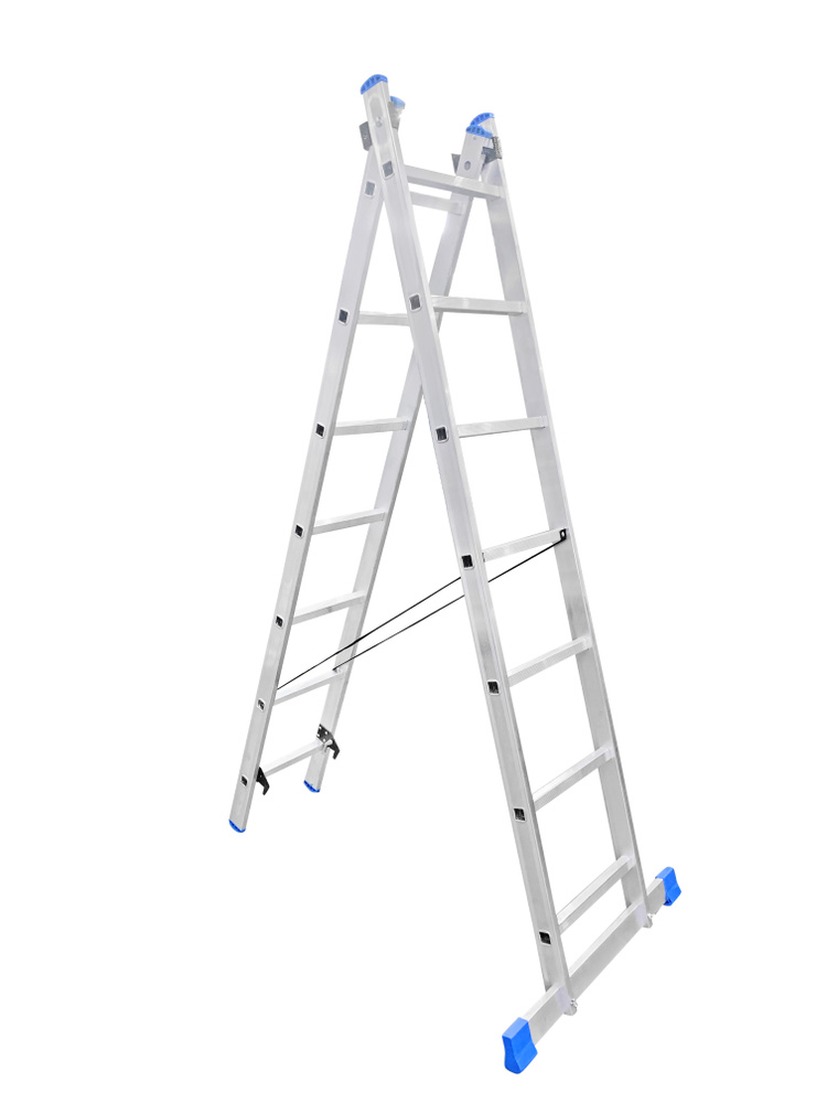Лестница телескопическая LadderBel Лестница алюминиевая двухсекционная ...