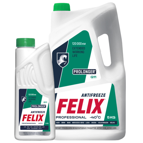 Антифриз FELIX PROLONGER G-11 (-40) зелёный Комплект 5л+1л #1