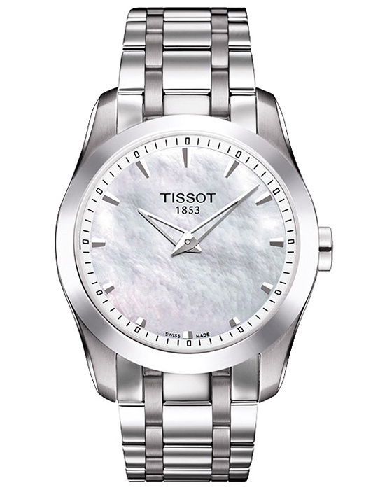 Швейцарские кварцевые часы женские наручные Tissot Couturier T035.246.11.111.00, с международной гарантией #1