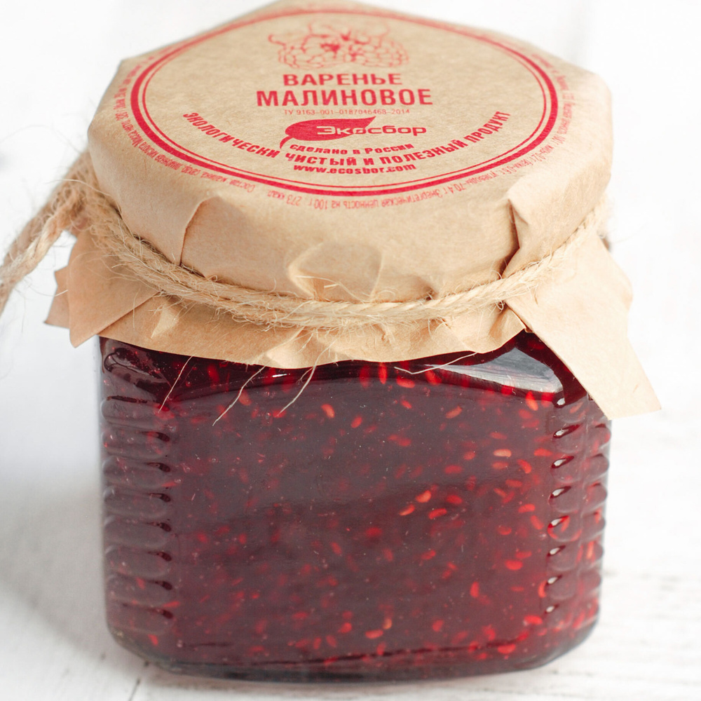 Варенье из малины лесной / малиновое варенье 250мл/320гр, Экосбор ...
