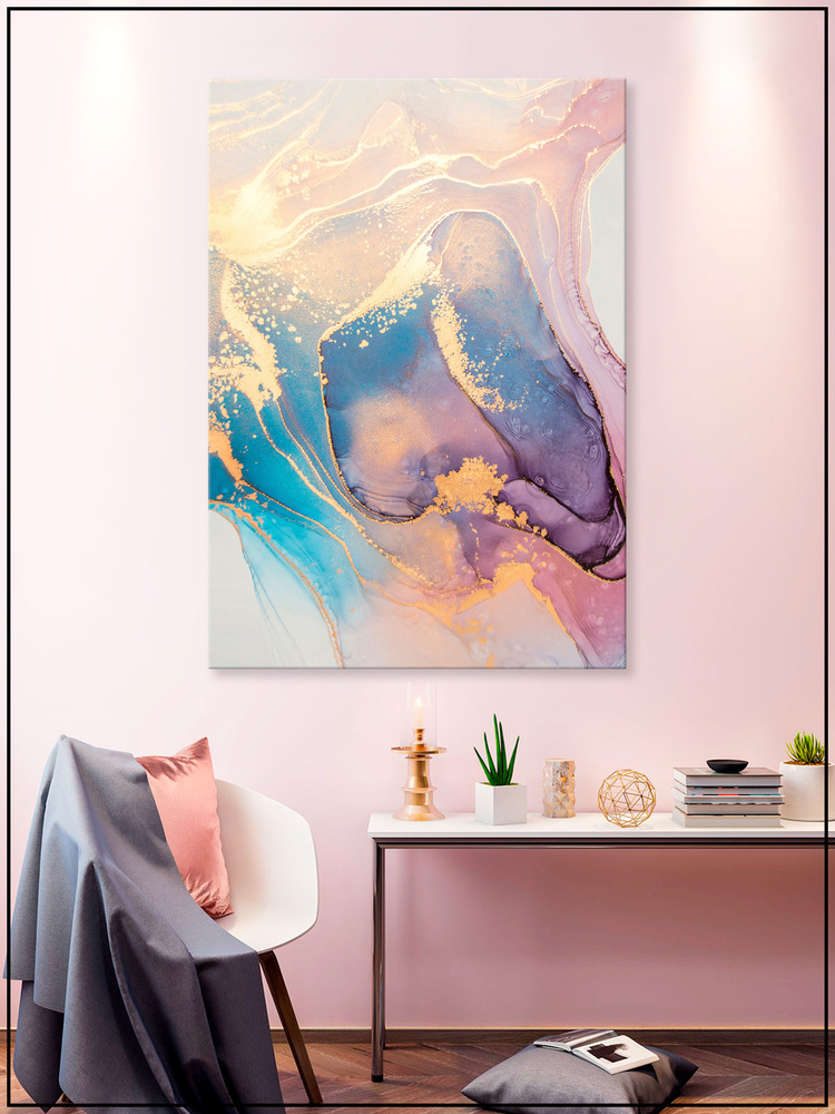 Картина на стену для интерьера "Разноцветная абстракция" на натуральном холсте 30*40 см - купить по низкой цене в интернет-магазине OZON (553600724)