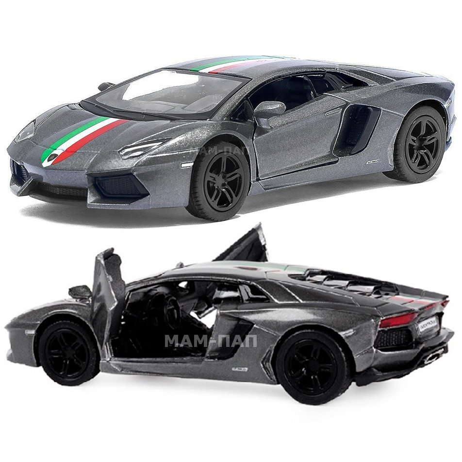 Машинка металлическая Kinsmart 1:38 Lamborghini Aventador LP700-4  (Printing) 5355DFKT инерционная, двери открываются / Серый с принтом -  купить с доставкой по выгодным ценам в интернет-магазине OZON (558857618)